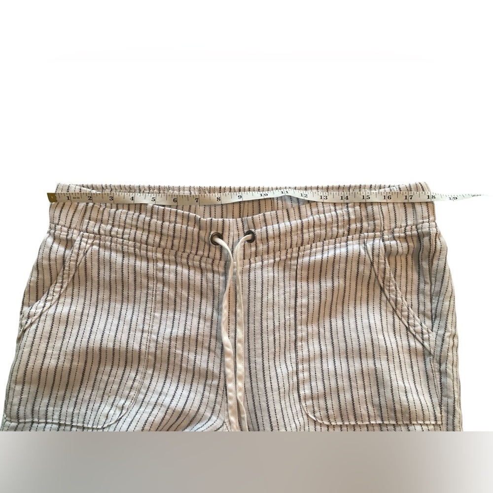 Athleta 100% Linen Herringbone Striped Pants. Size 14. - Picture 7 of 14
